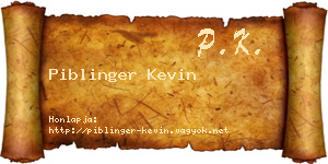 Piblinger Kevin névjegykártya